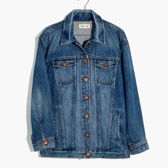 ✅ Madewell The Oversized Jean Jacket, Wortham Wash (XS) - Picture 17 of 17